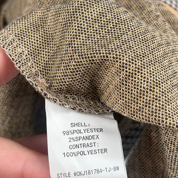 MELLODAY Blazer Size Large NWT Plaid Houndstooth Longline Open Stretch Fall - Picture 12 of 13